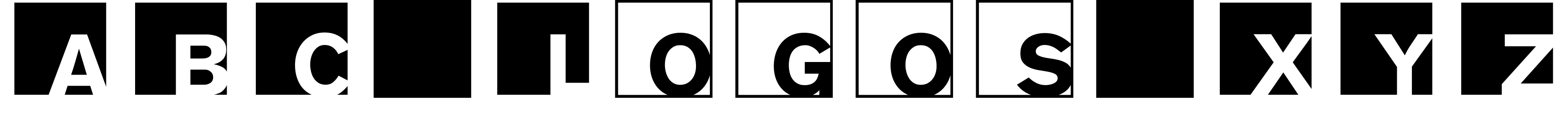 Шрифт ABC Logos XYZ
