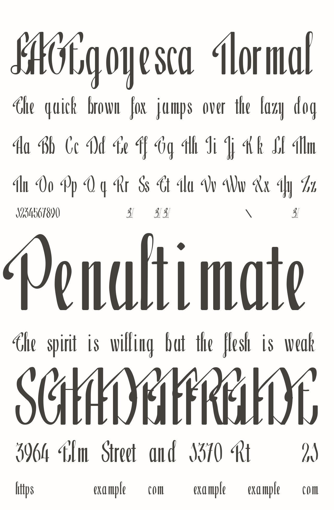 Шрифт LAGEgoyesca Normal