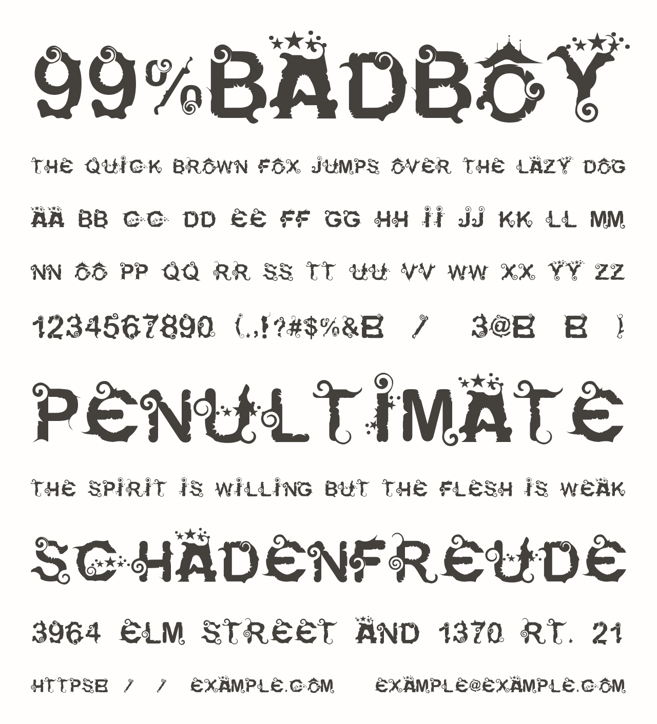 Шрифт 99%BadbOy