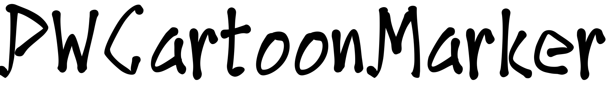 Шрифт PWCartoonMarker