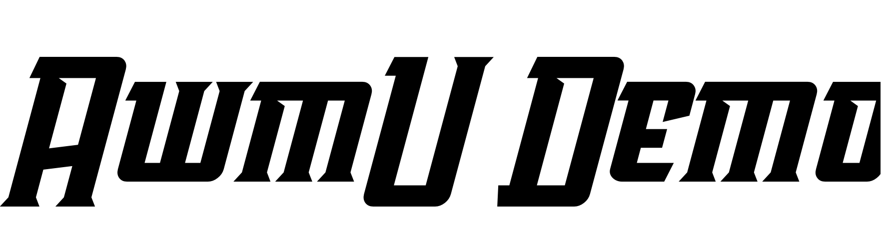 Шрифт AwmU Demo