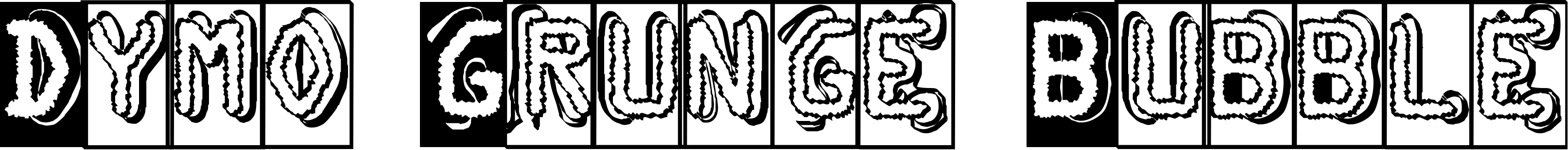 Шрифт Dymo Grunge Bubble