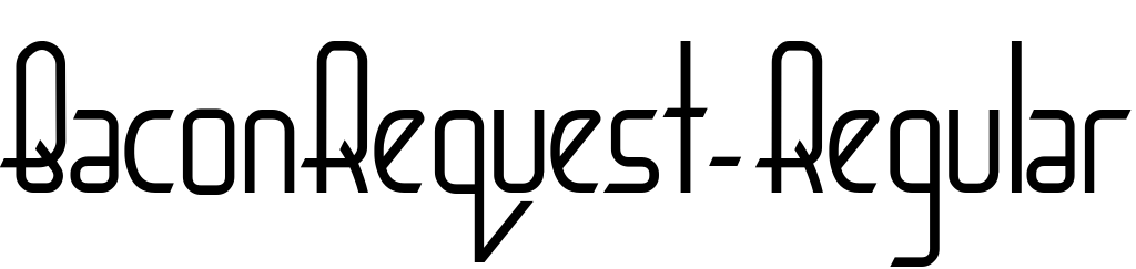 Шрифт BaconRequest-Regular