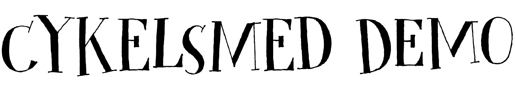 Шрифт Cykelsmed DEMO
