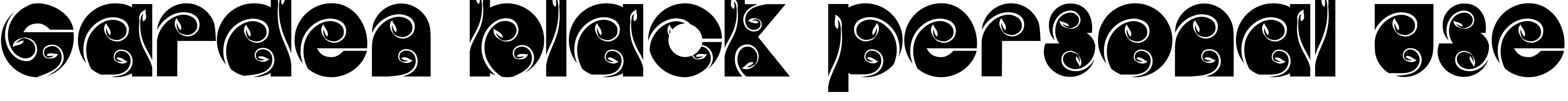 Шрифт GARDEN BLACK PERSONAL USE