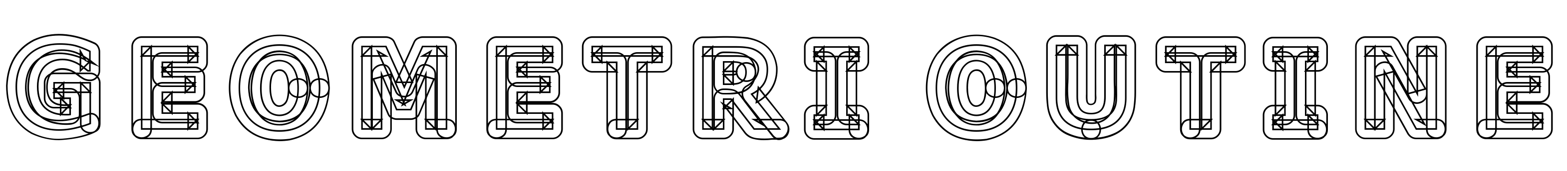 Шрифт Geometri Outine