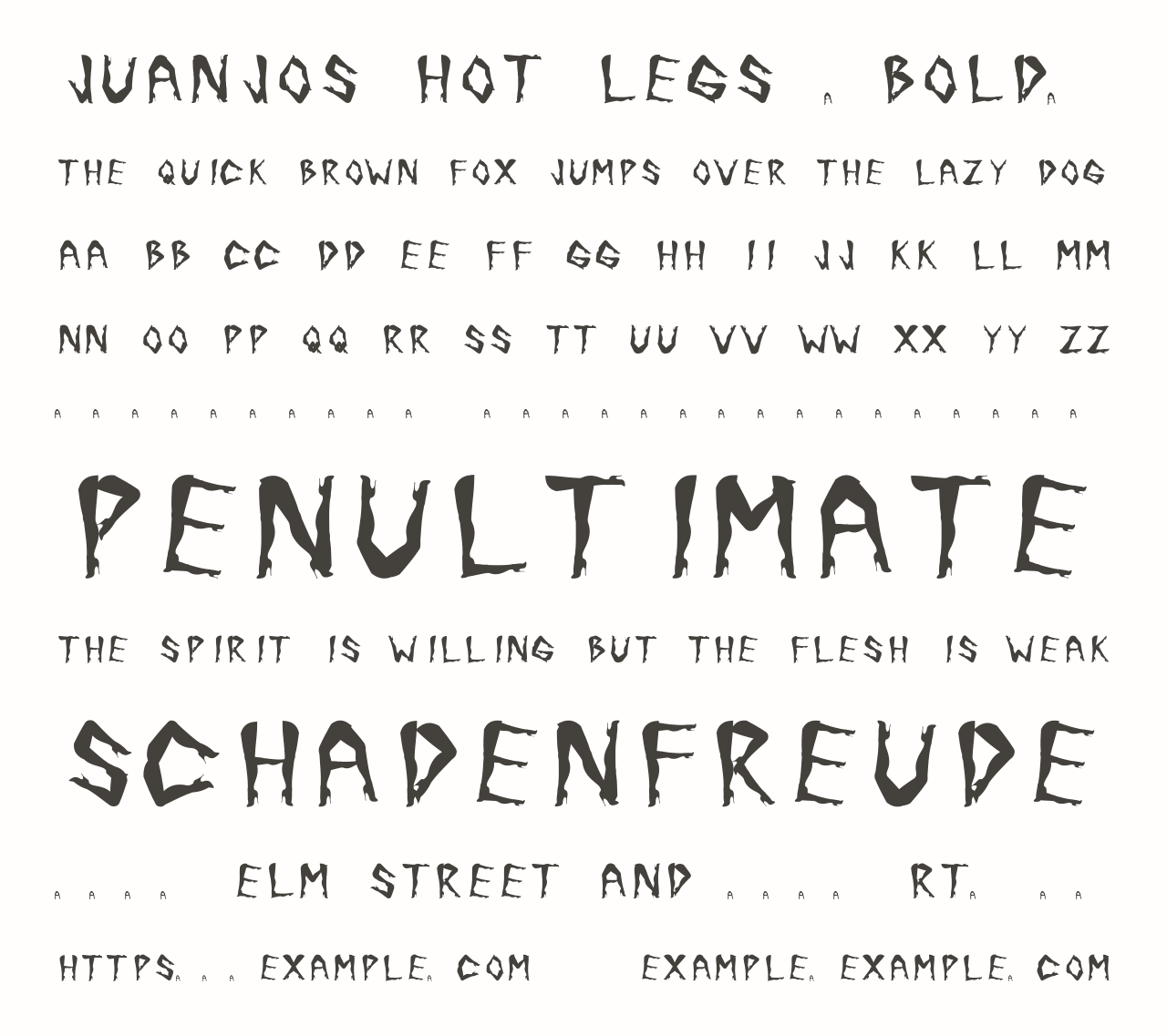 Шрифт Juanjos Hot Legs (Bold)