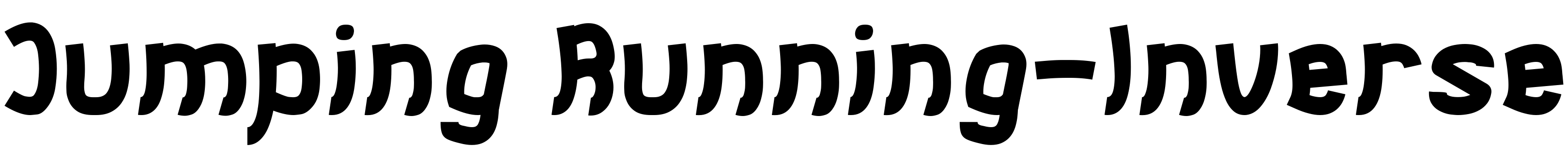 Шрифт Jumping Running-Inverse