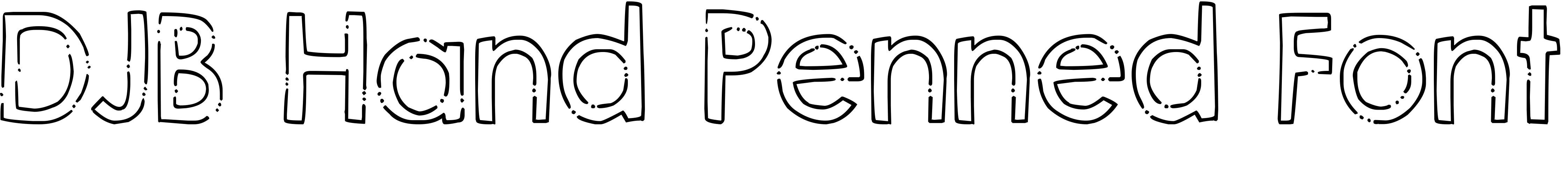 Шрифт DJB Hand Penned Font