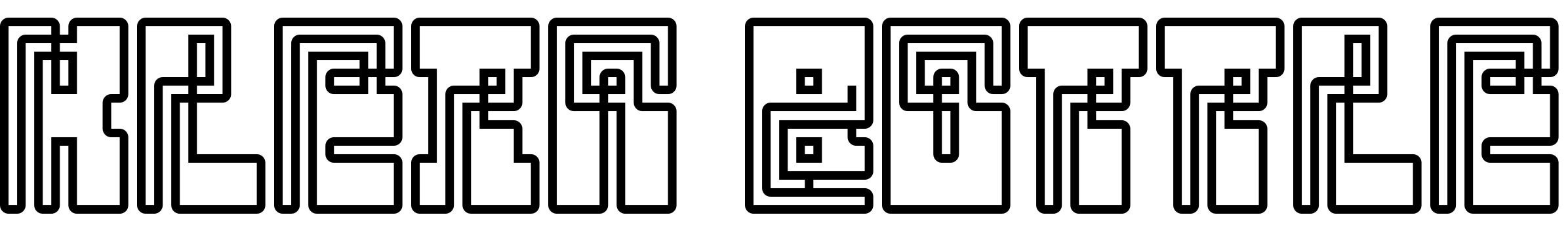 Шрифт Klein Bottle