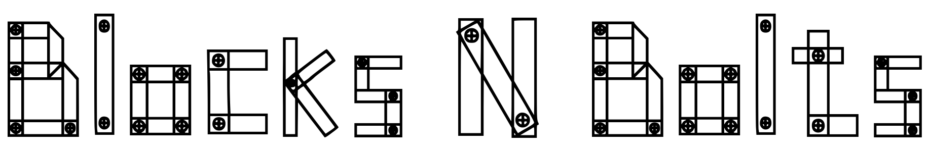 Шрифт Blocks N Bolts