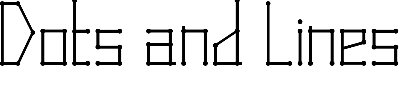 Шрифт Dots and Lines
