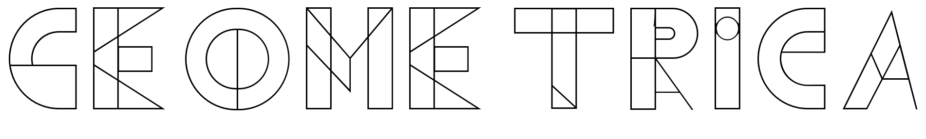 Шрифт Geometrica