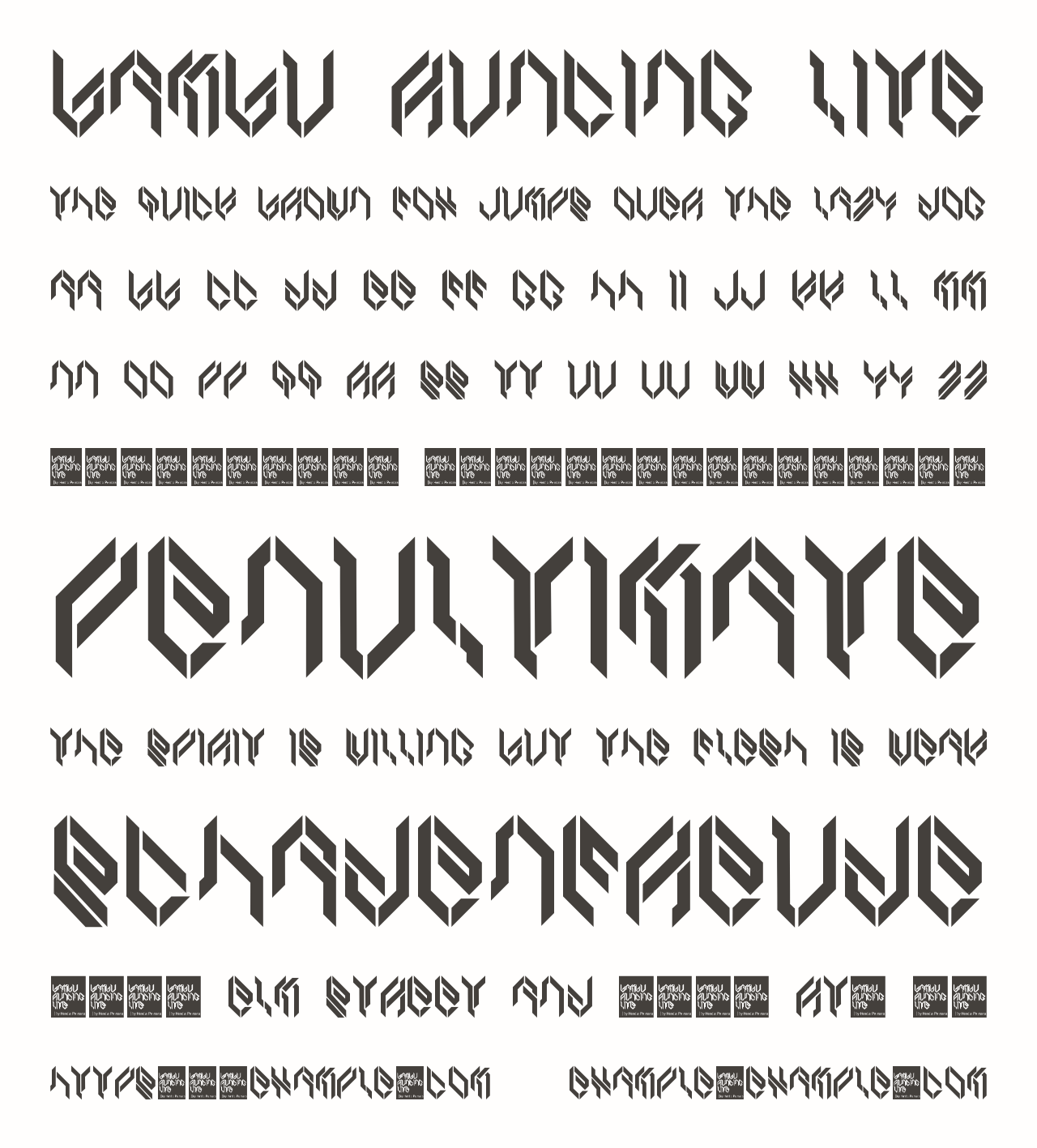 Шрифт Bambu Runcing Lite