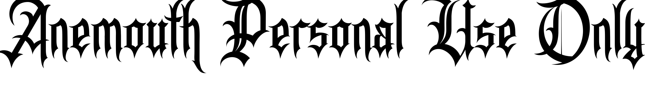 Шрифт Anemouth Personal Use Only