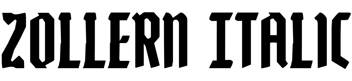 Шрифт Zollern Italic
