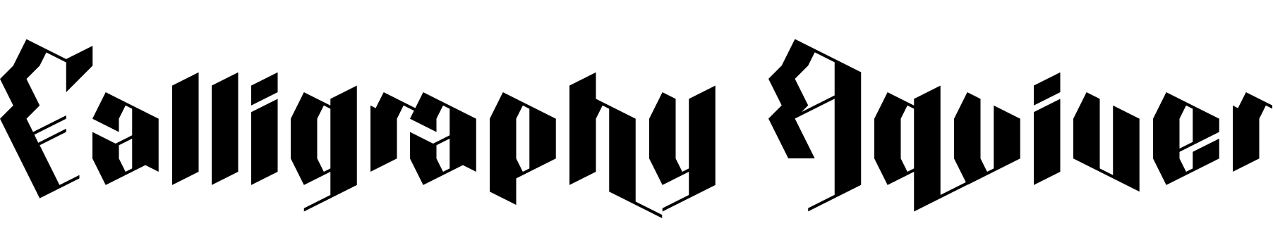 Шрифт Calligraphy Aquiver