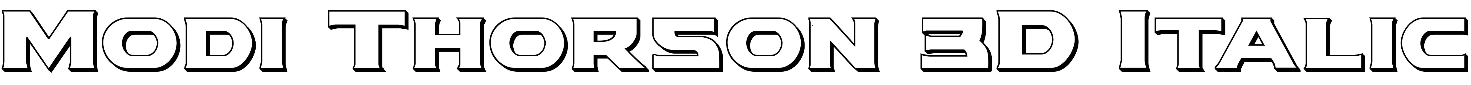 Шрифт Modi Thorson 3D Italic