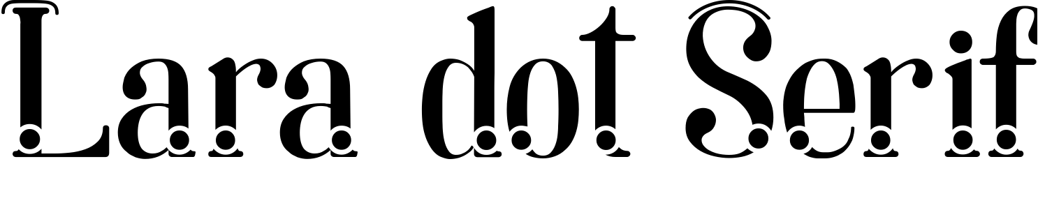 Шрифт Lara dot Serif