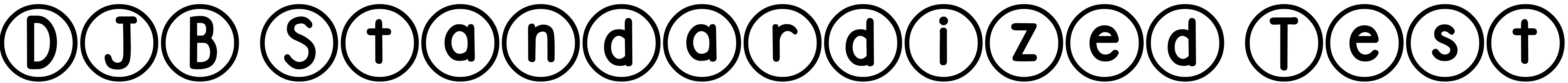 Шрифт DJB Standardized Test