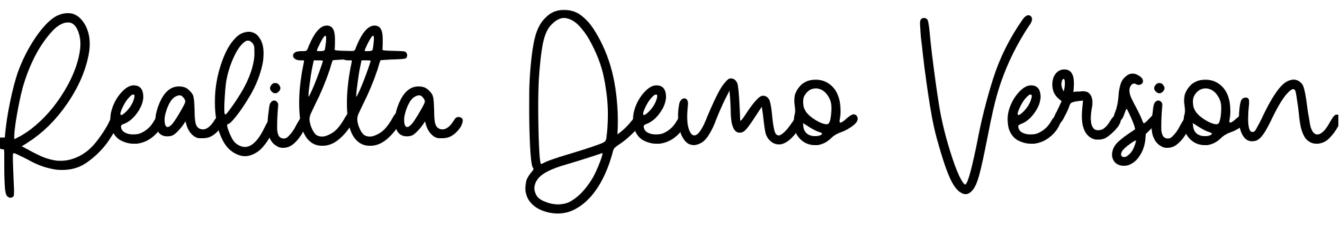 Шрифт Realitta Demo Version