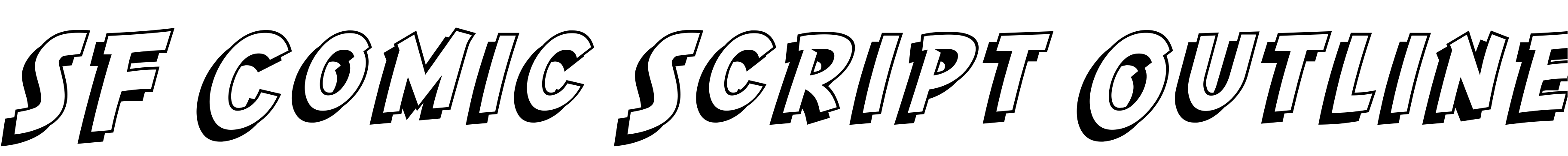 Шрифт SF Comic Script Outline
