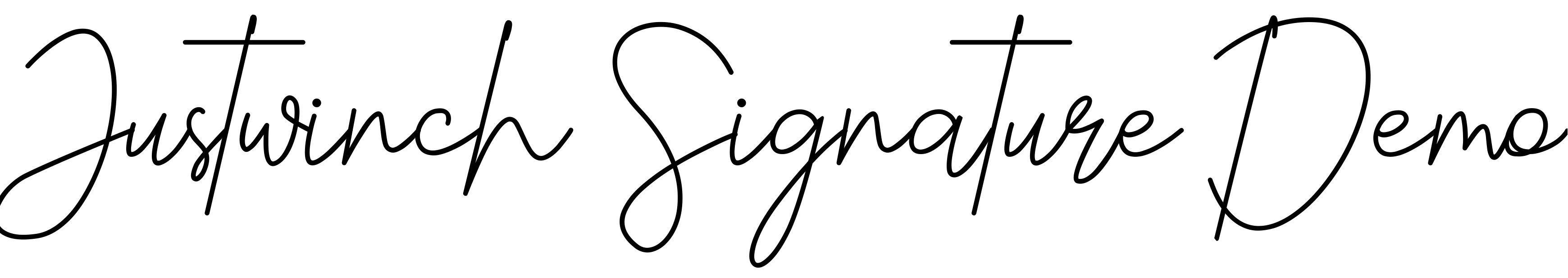Шрифт Justwinch Signature Demo