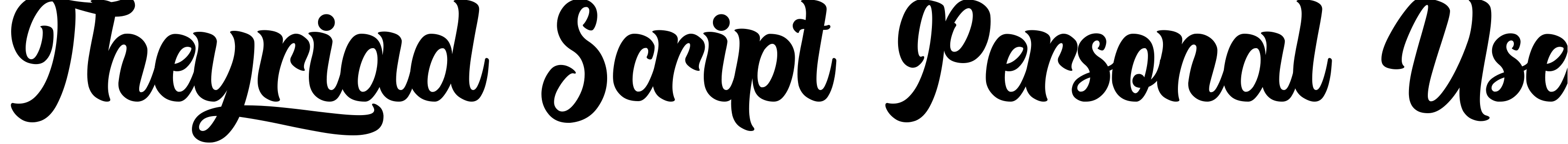 Шрифт Theyriad Script Personal Use
