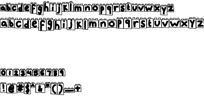Шрифт Lego Blocks