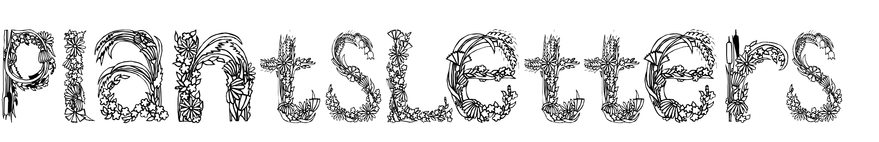 Шрифт PlantsLetters