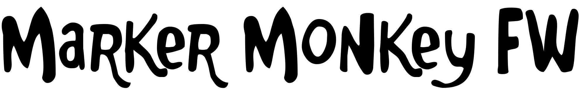 Шрифт Marker Monkey FW
