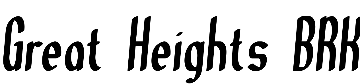 Шрифт Great Heights BRK