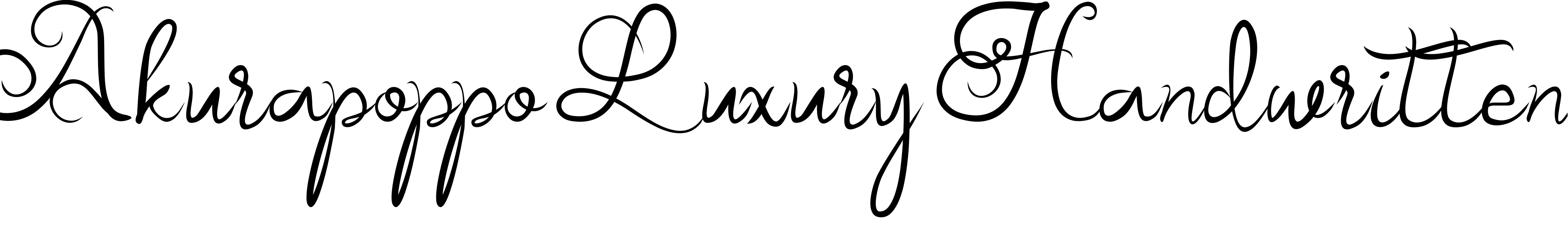 Шрифт Akurapoppo Luxury Handwritten