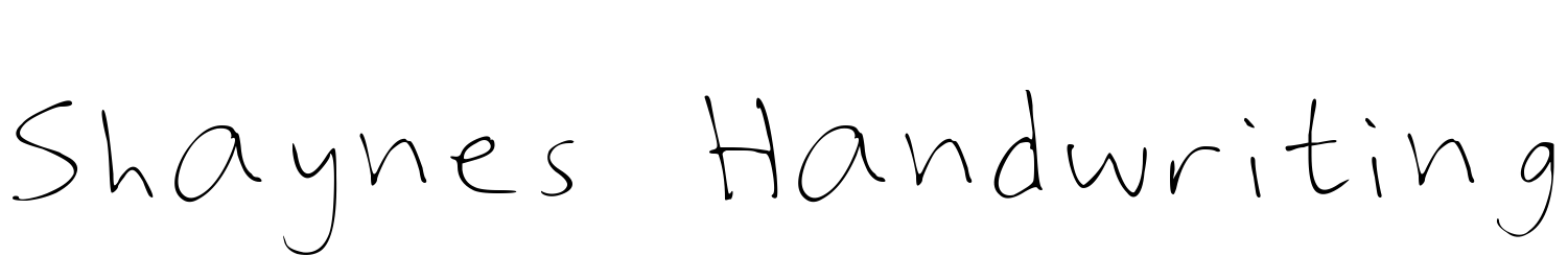 Шрифт Shaynes_Handwriting
