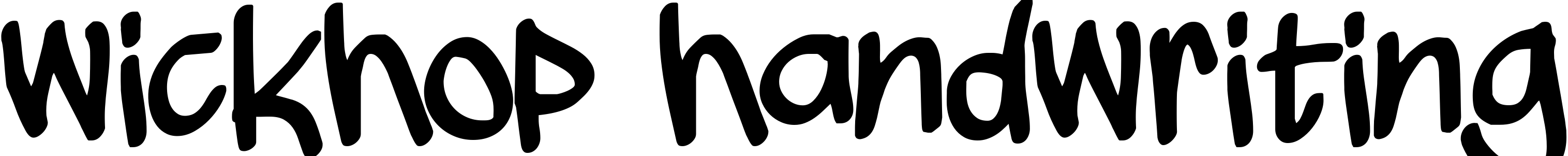 Шрифт wickhop handwriting