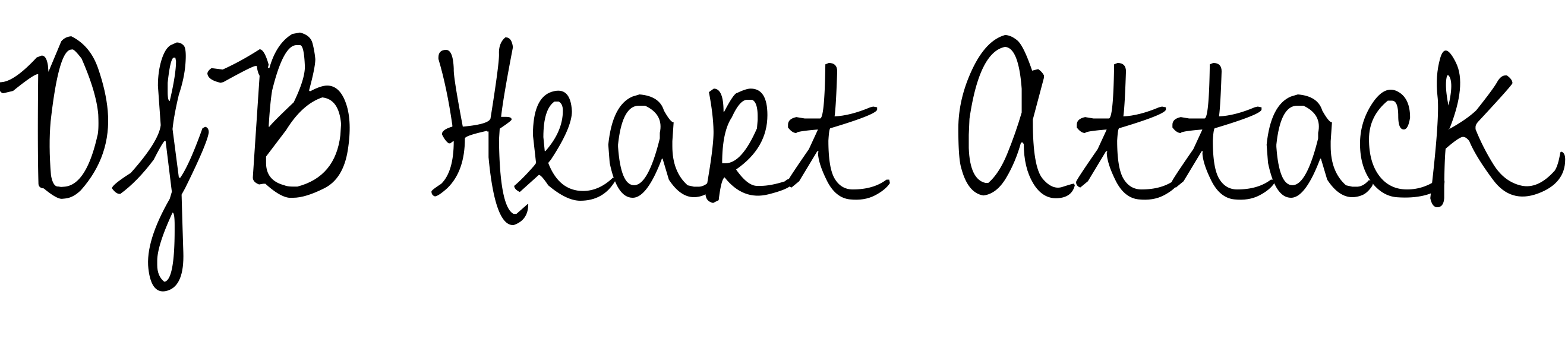 Шрифт DJB Heart Attack