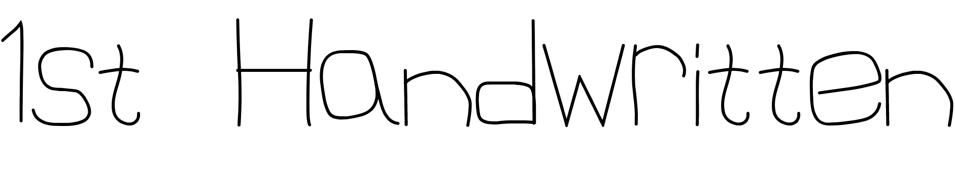 Шрифт 1st Handwritten