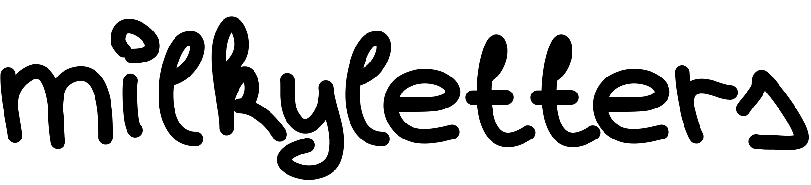 Шрифт milkyletters