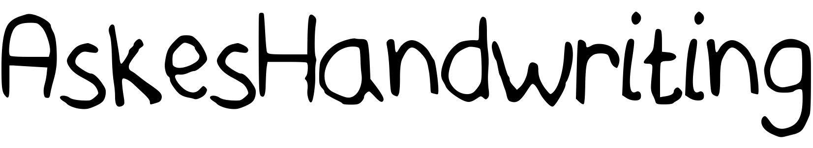 Шрифт AskesHandwriting