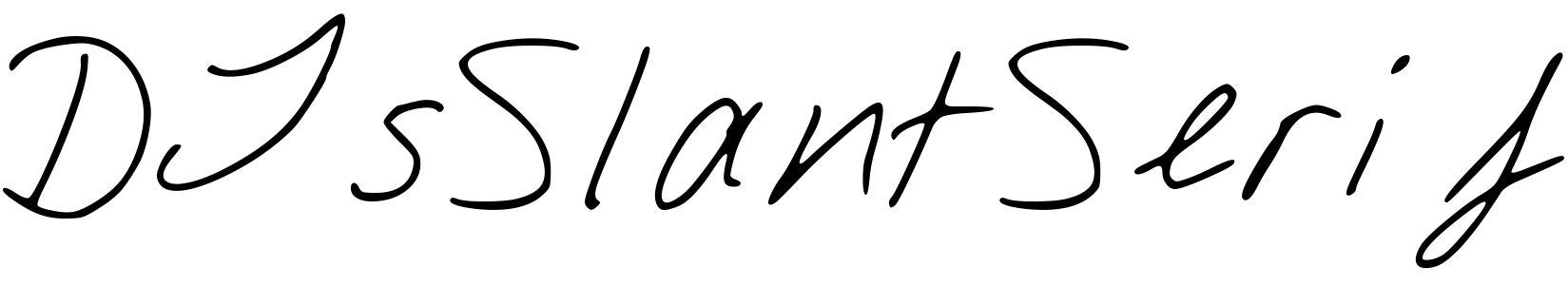 Шрифт DJsSlantSerif