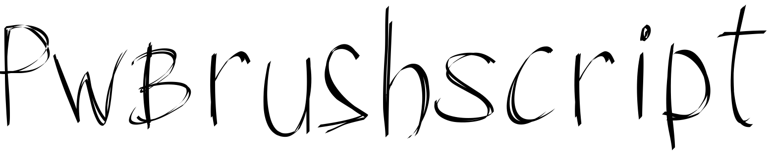 Шрифт PWBrushScript
