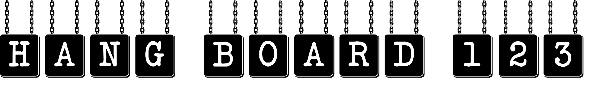 Шрифт HANG BOARD 123
