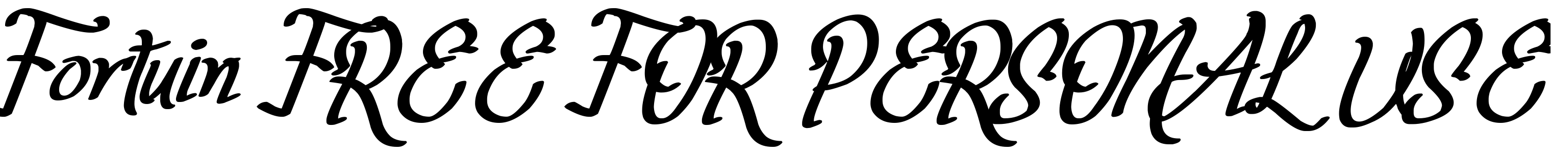 Шрифт Fortuin FREE FOR PERSONAL USE