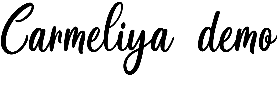 Шрифт Carmeliya_demo