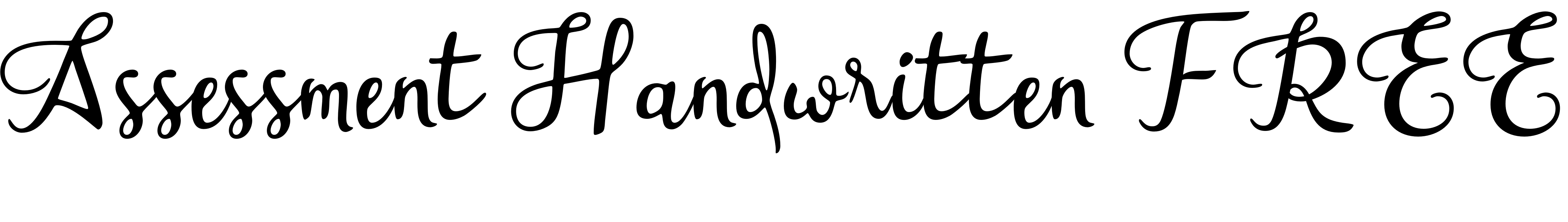 Шрифт Assessment Handwritten FREE