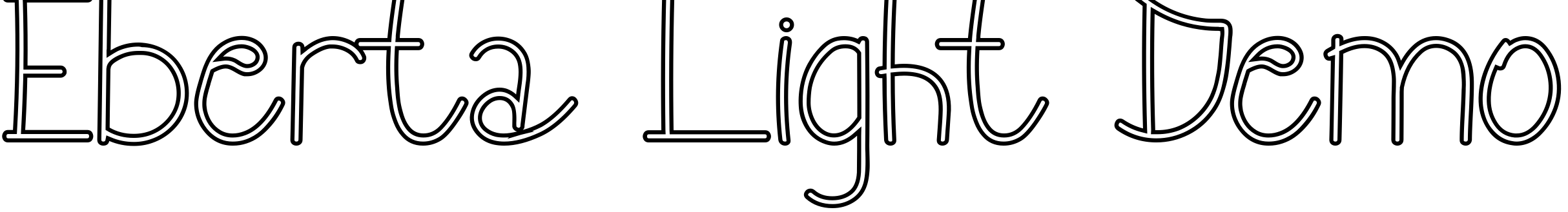 Шрифт Eberta Light Demo