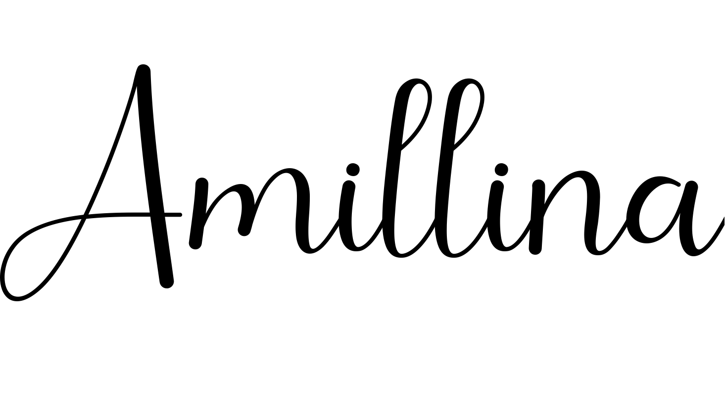 Шрифт Amillina