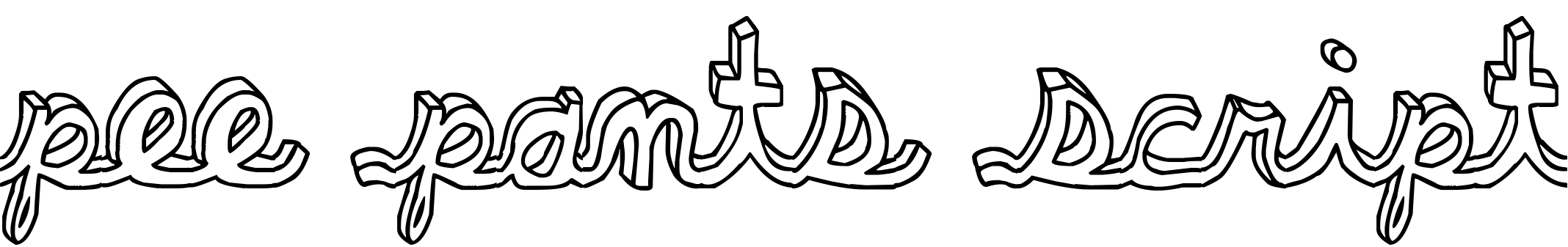 Шрифт pee pants script
