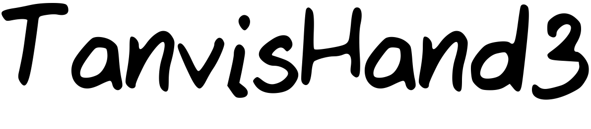 Шрифт TanvisHand3