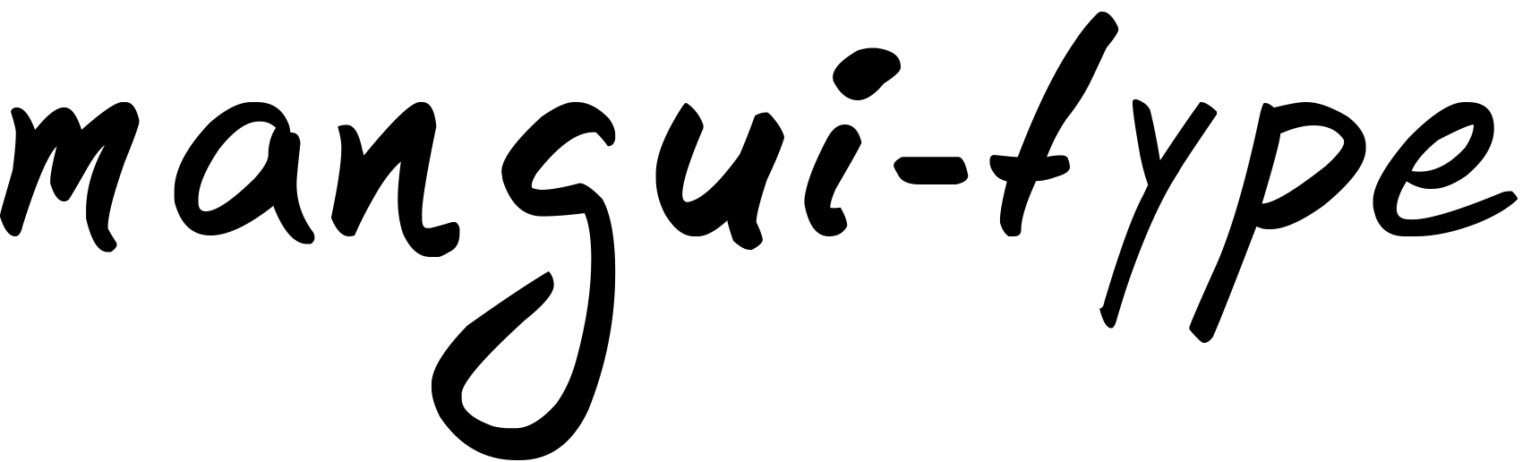 Шрифт mangui-type
